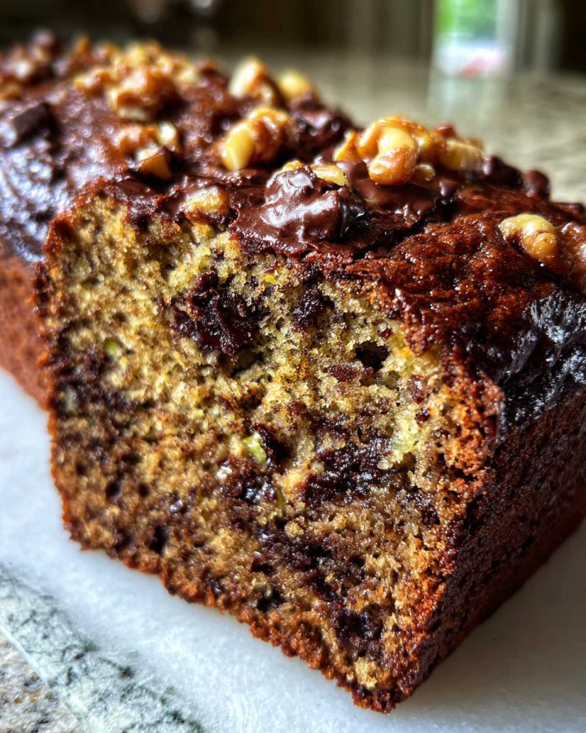 Spiced Chocolate Zucchini Bread Orange Walnuts - detail 3
