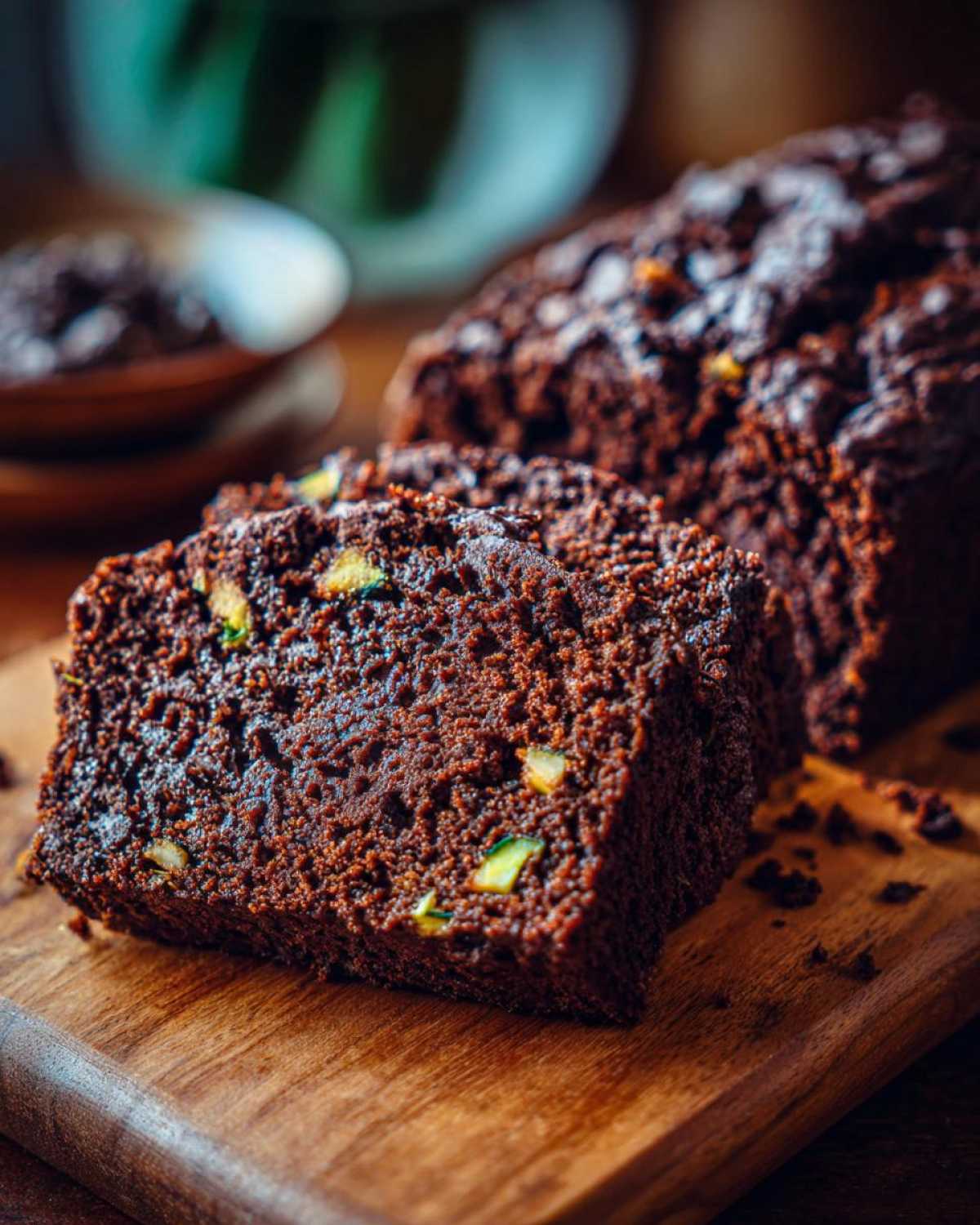 Spiced Chocolate Zucchini Bread Orange Walnuts - detail 4