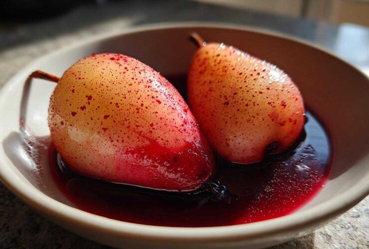 Spiced Red Wine Poached Pears