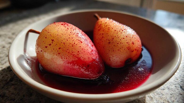 Spiced Red Wine Poached Pears