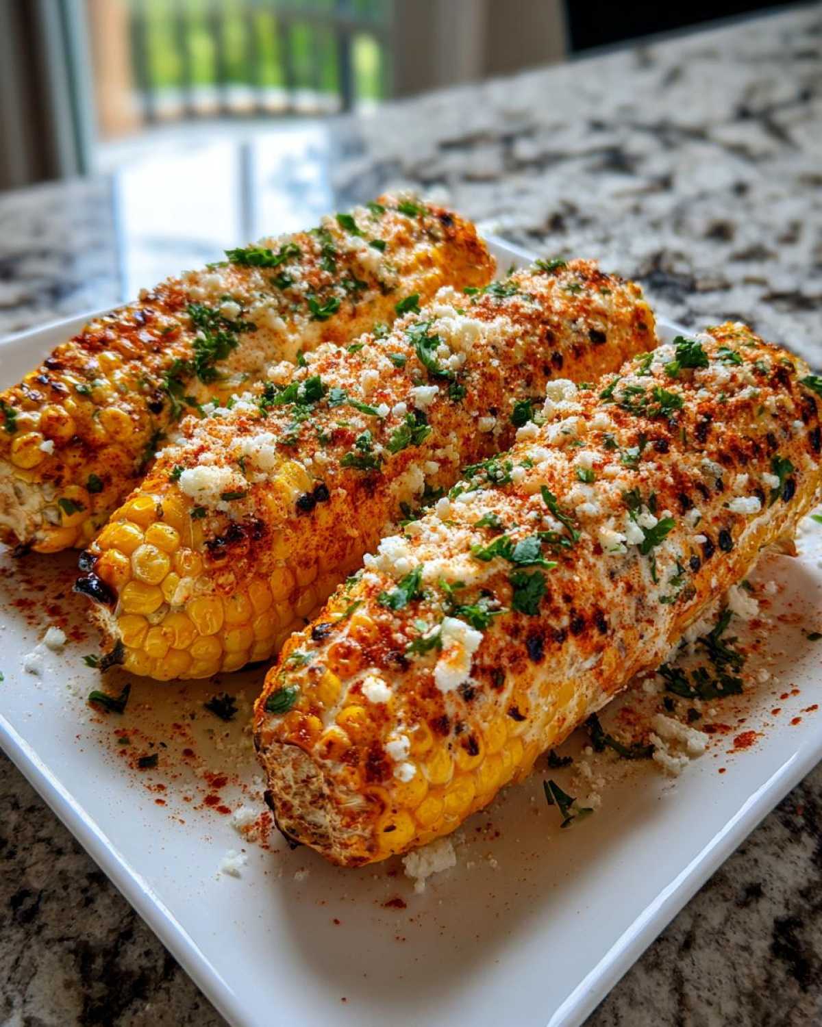 Spicy Mexican street corn - detail 2