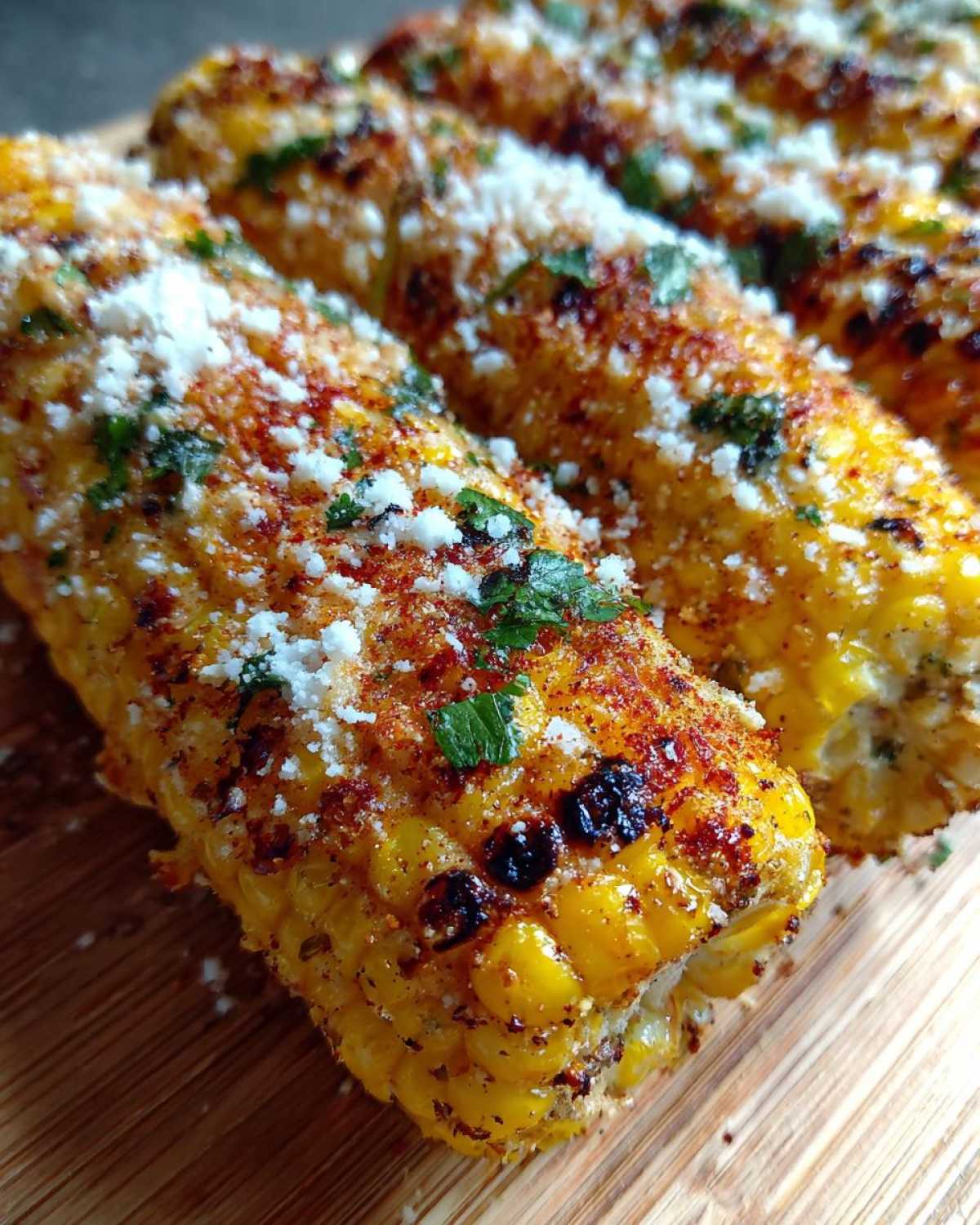 Spicy Mexican street corn - detail 3