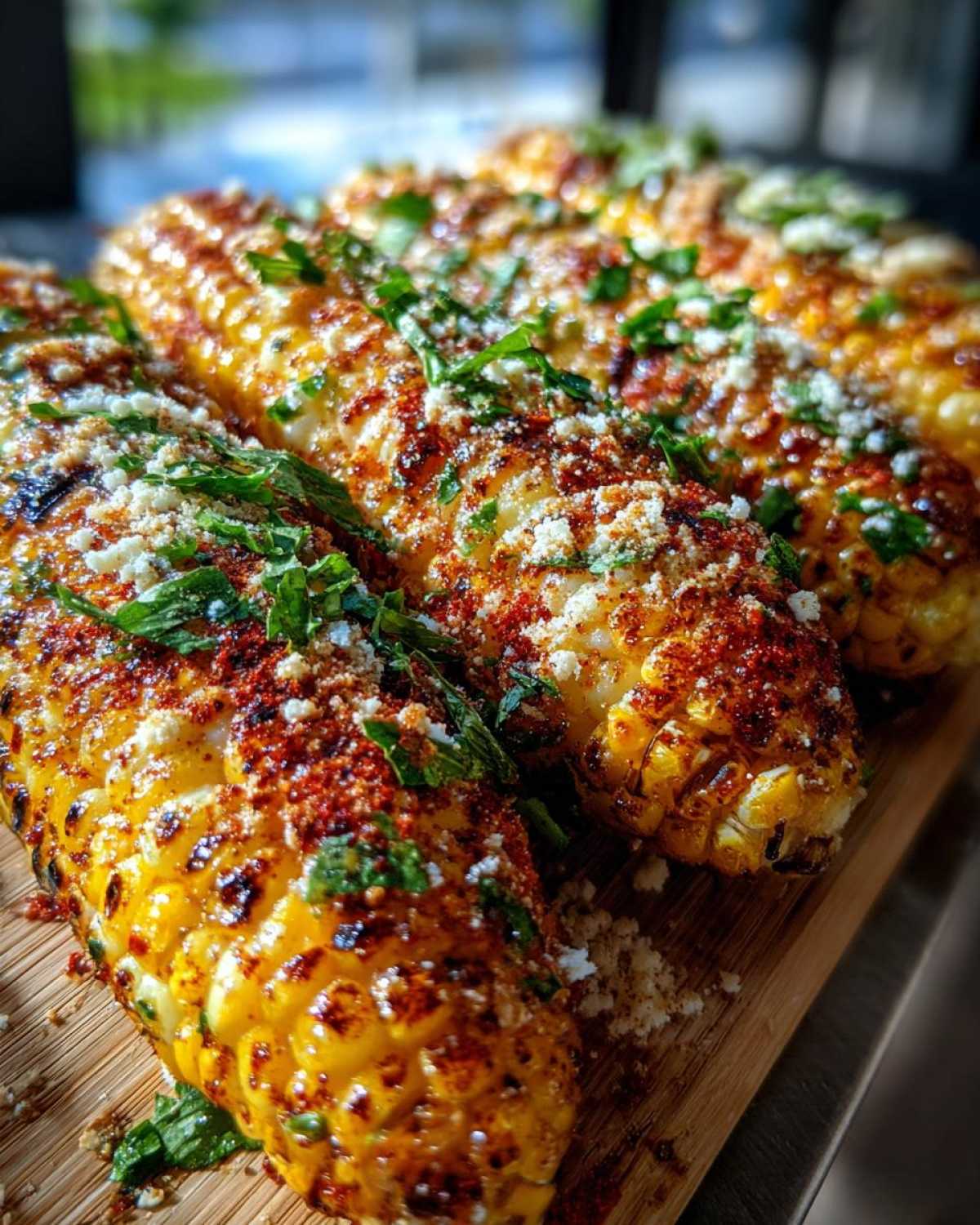 Spicy Mexican street corn - detail 4