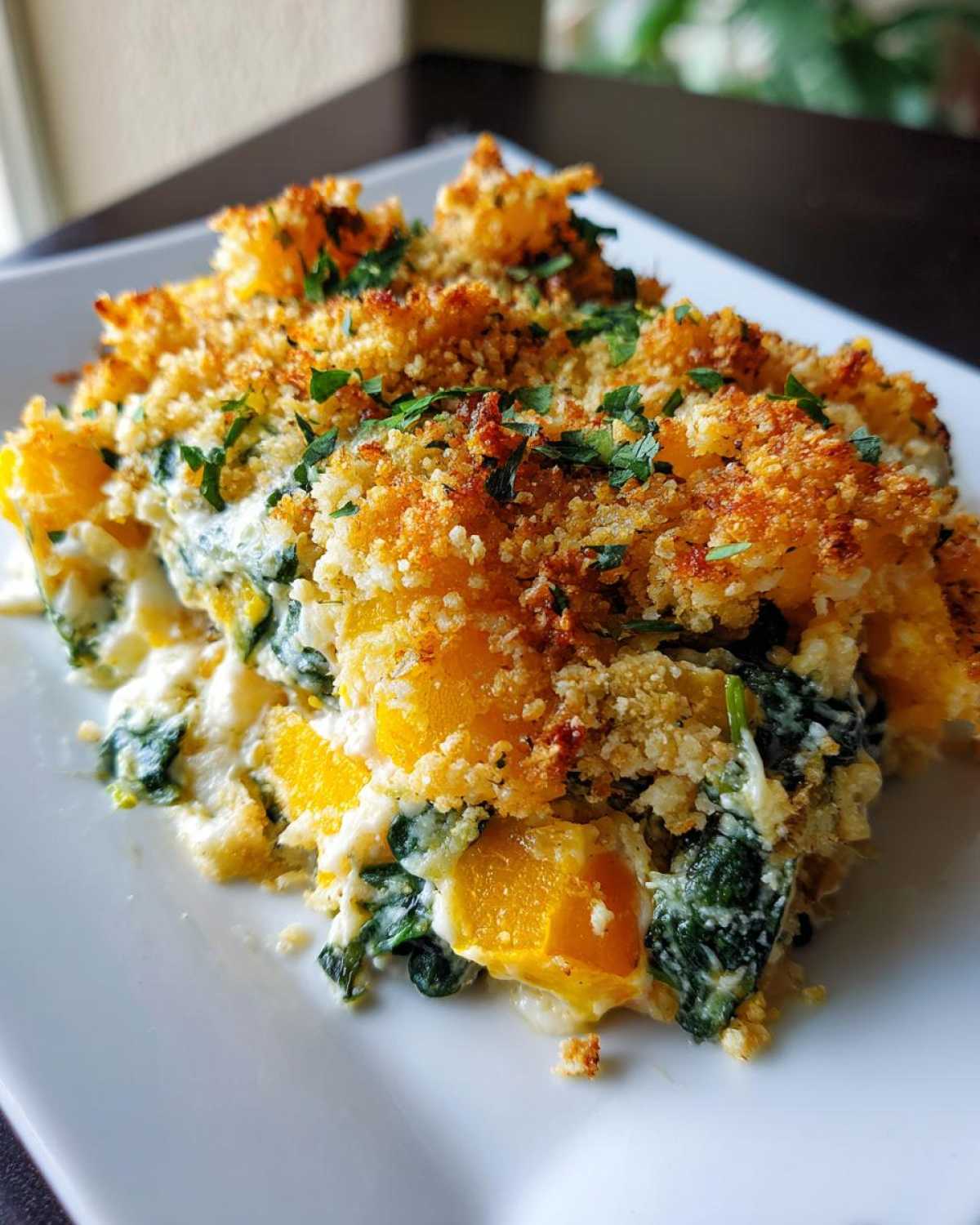 Spinach and squash casserole - detail 1