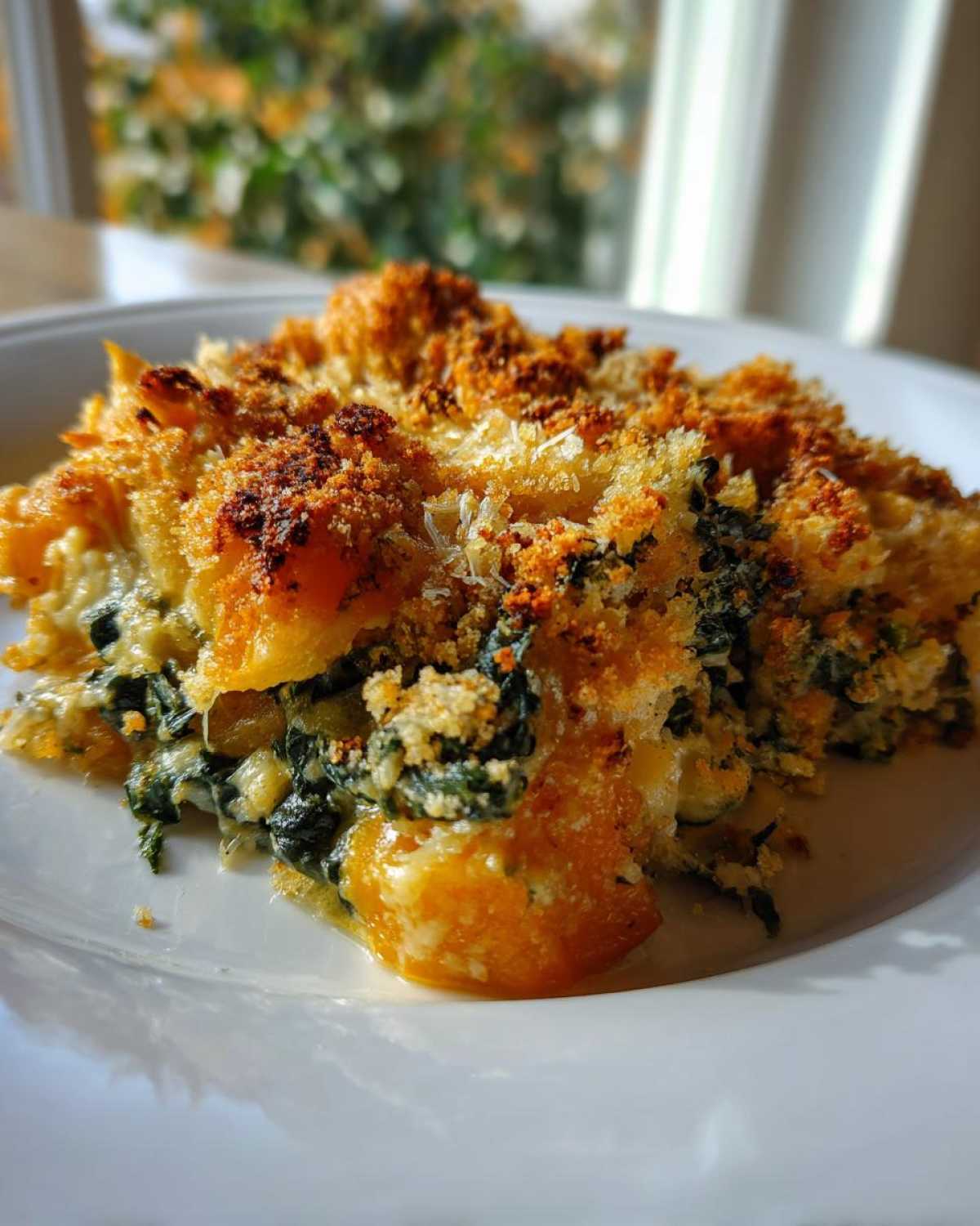 Spinach and squash casserole - detail 3