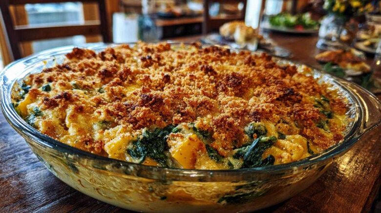 Spinach and squash casserole