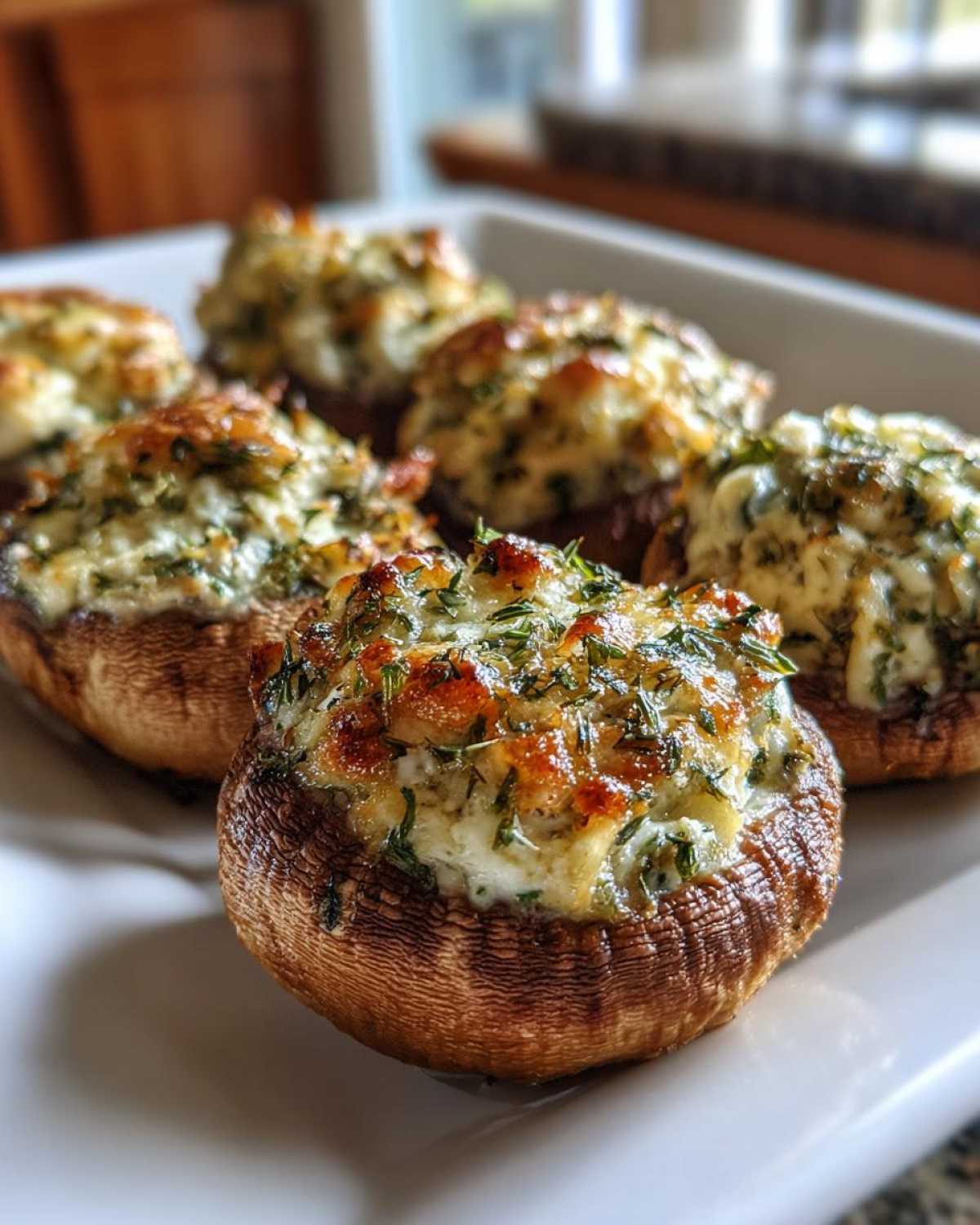 Stuffed Mushrooms with Herb Goat Cheese - detail 2
