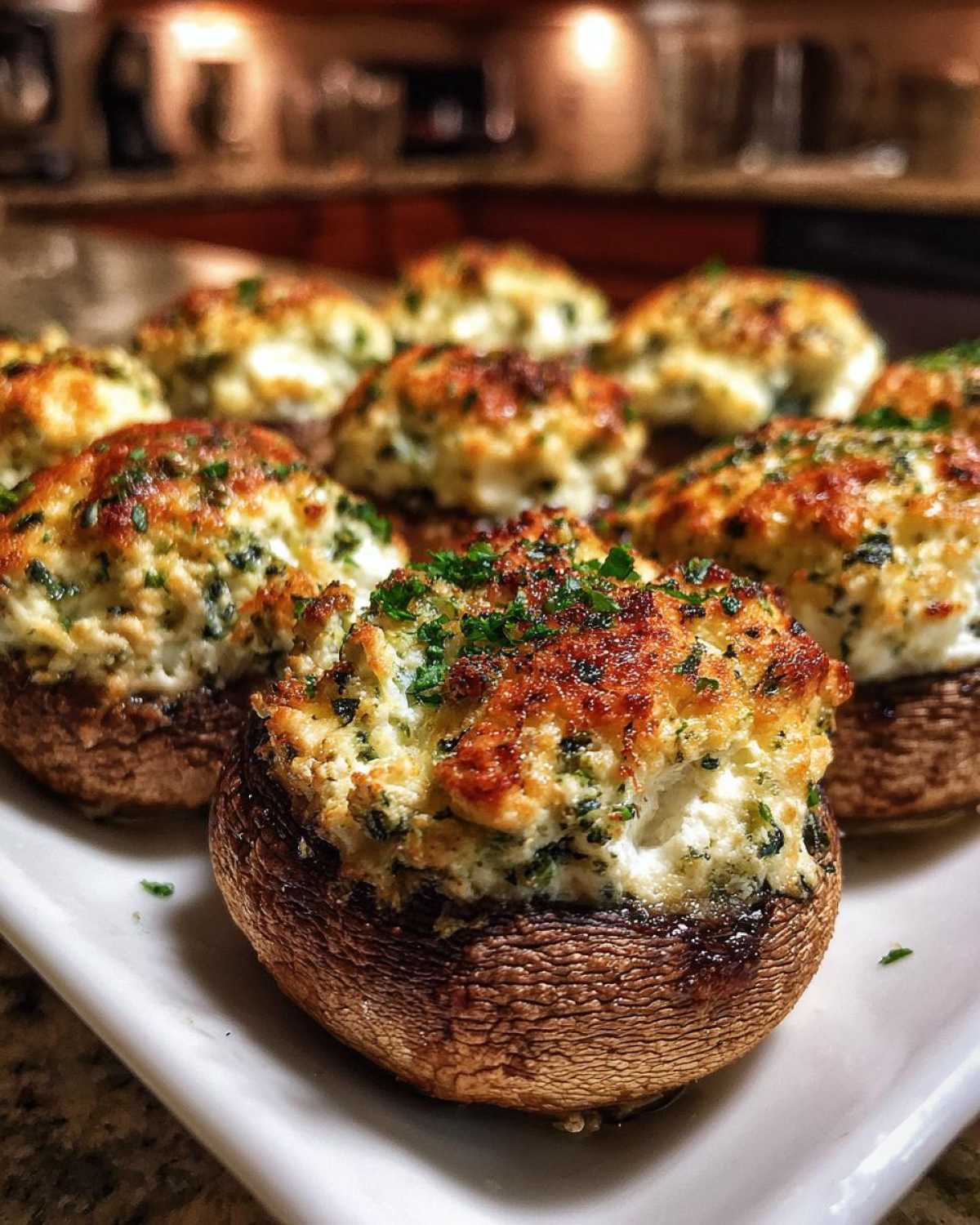 Stuffed Mushrooms with Herb Goat Cheese - detail 3