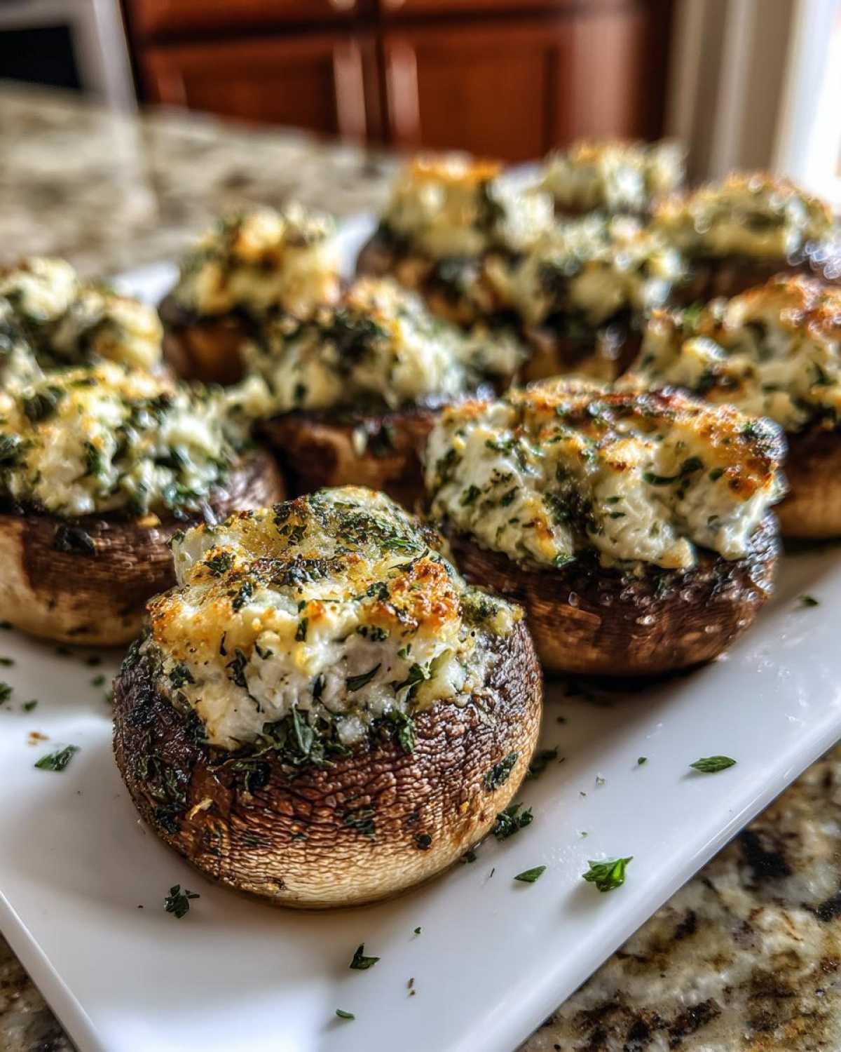 Stuffed Mushrooms with Herb Goat Cheese - detail 4