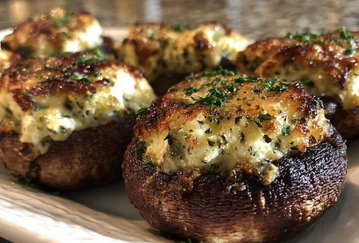 Stuffed Mushrooms with Herb Goat Cheese