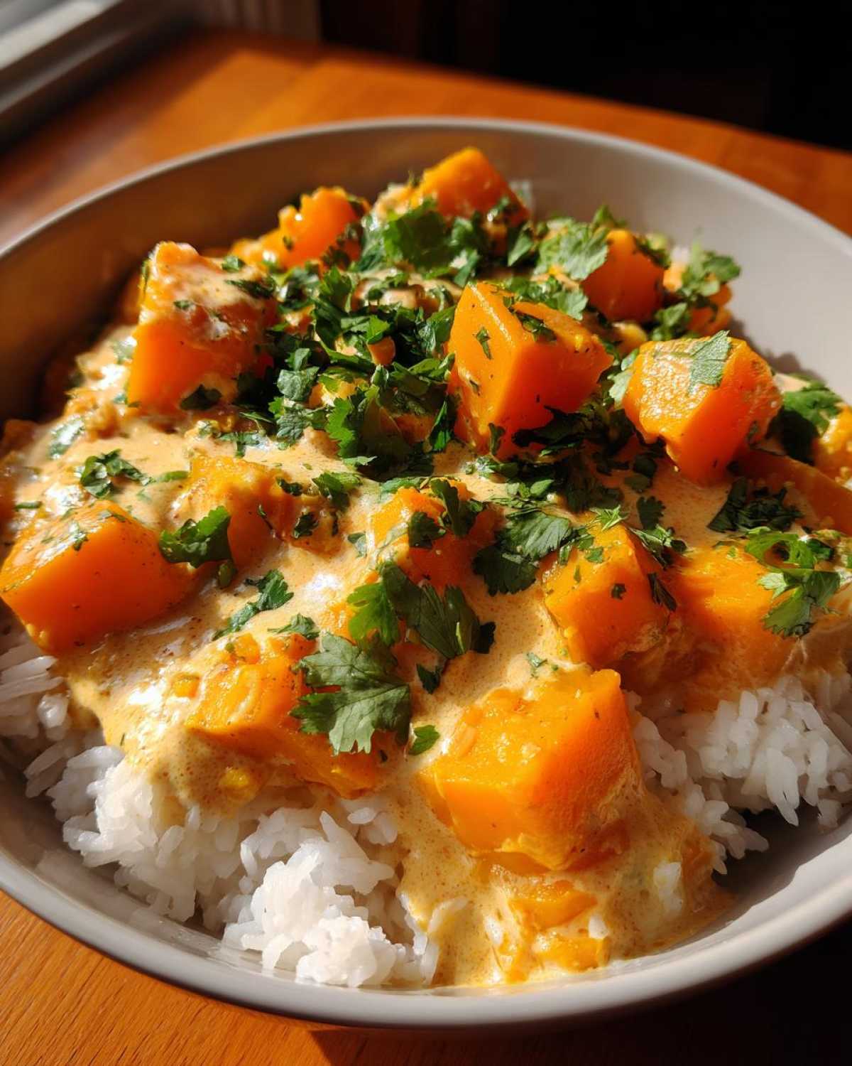 Thai Coconut Butternut Squash Curry - detail 1