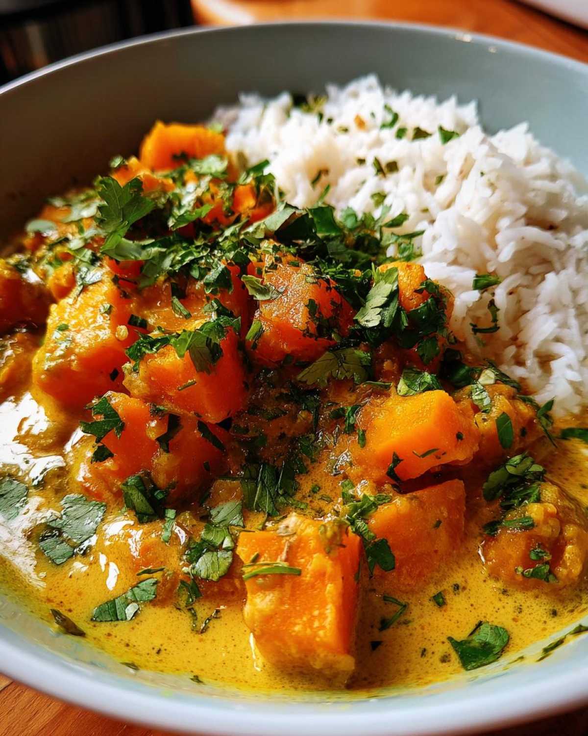 Thai Coconut Butternut Squash Curry - detail 2