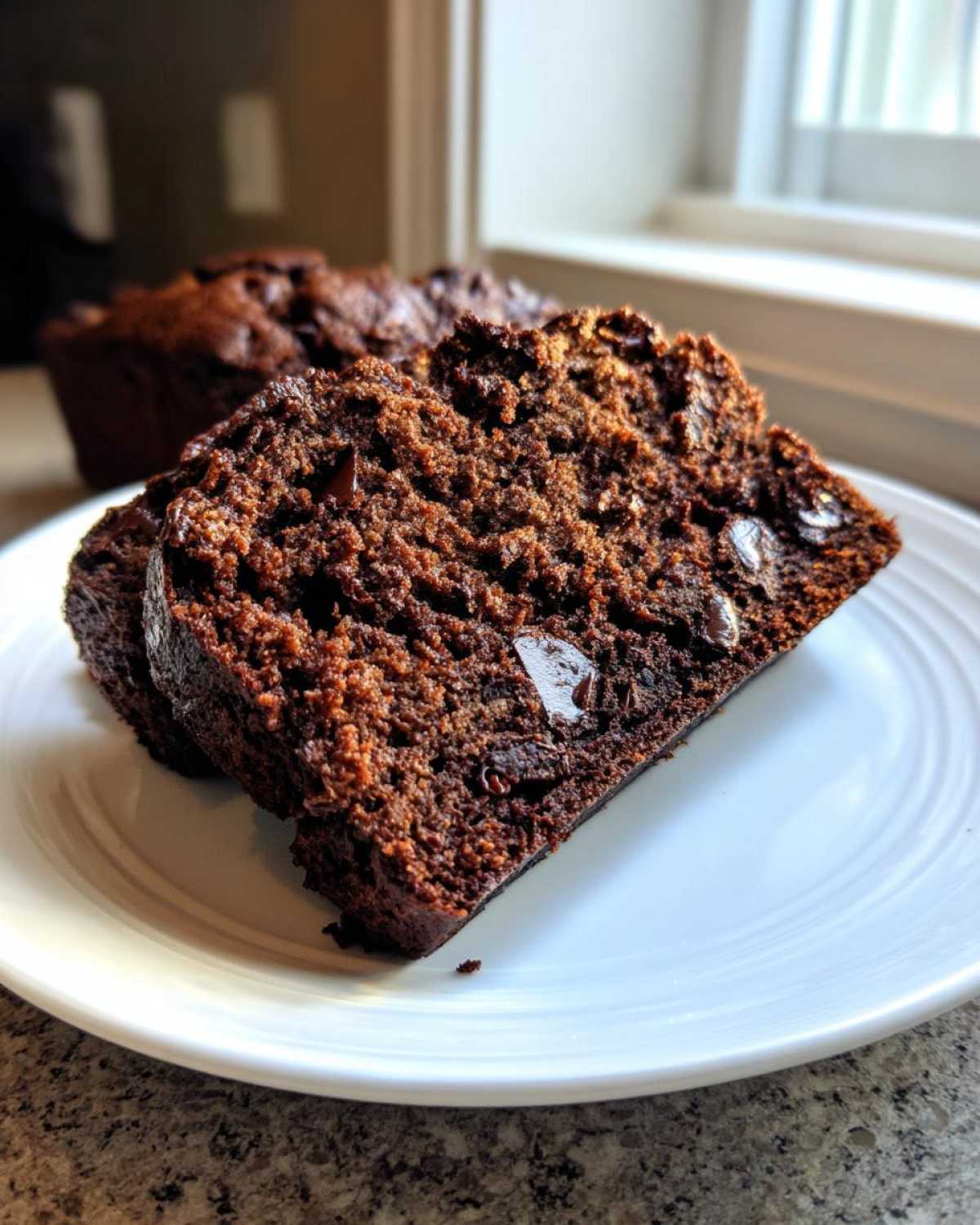 Triple Chocolate Chunk Zucchini Bread Bakery Loaf - detail 1