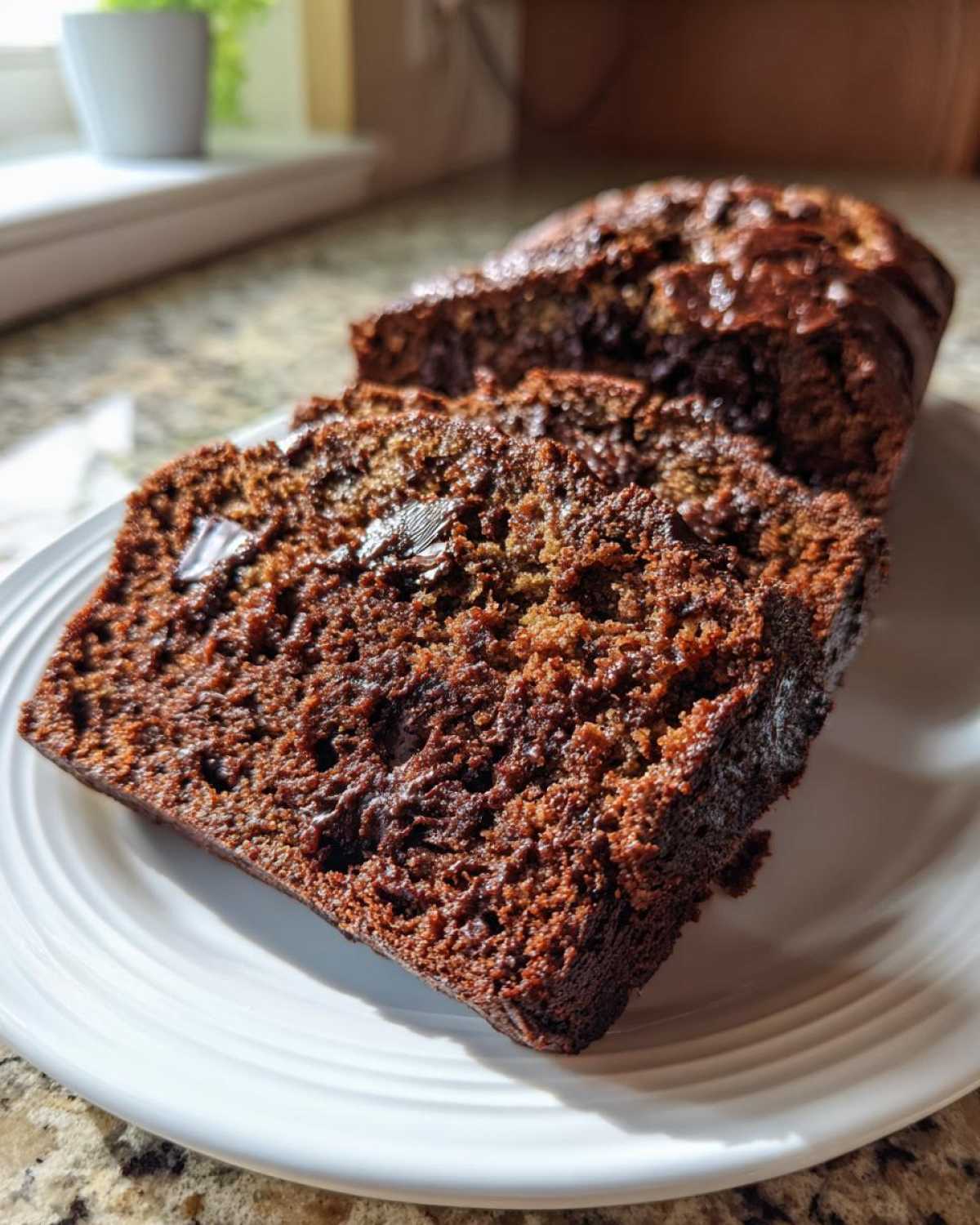 Triple Chocolate Chunk Zucchini Bread Bakery Loaf - detail 4