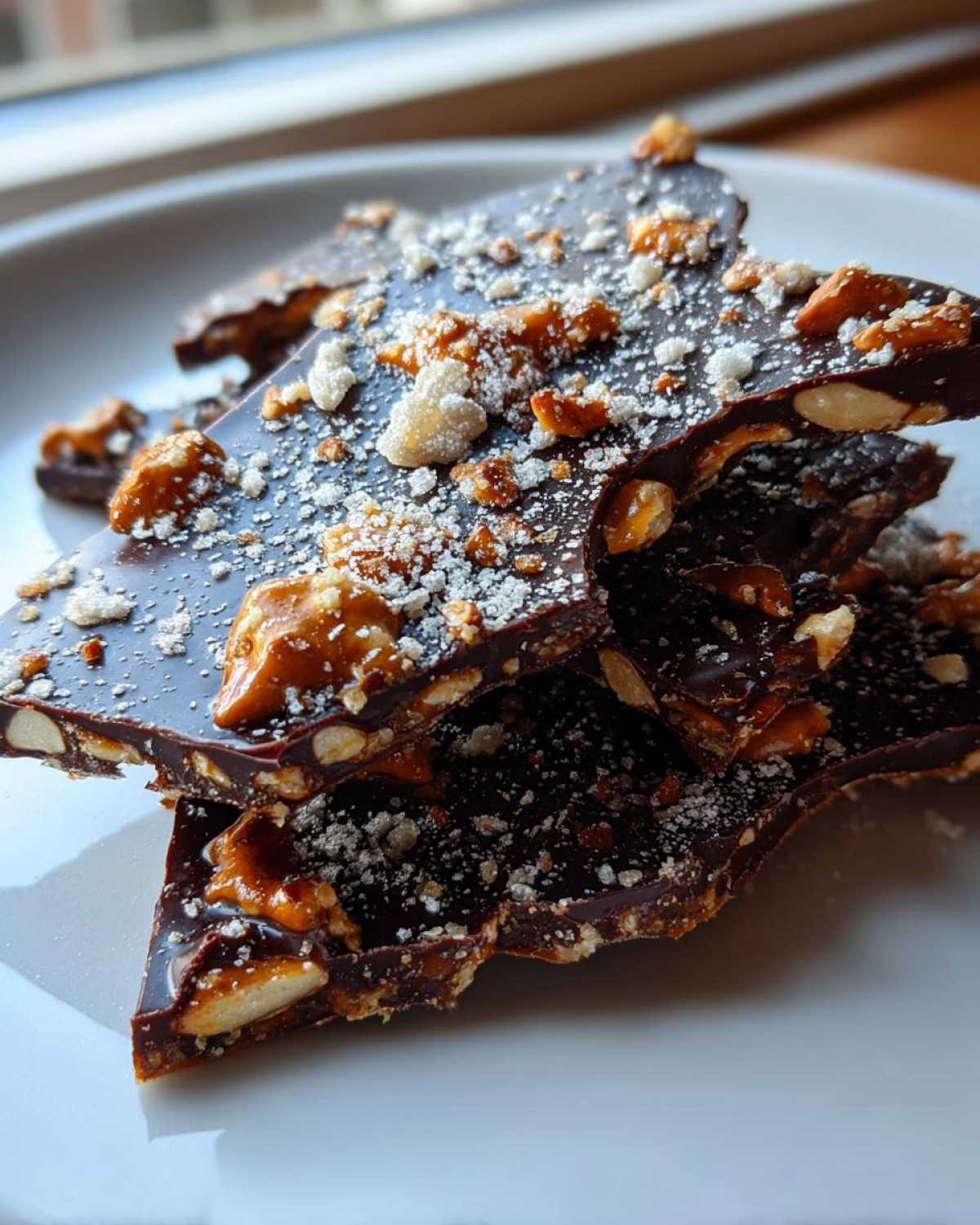 Vegan Chocolate Cinnamon Pretzel Bark - detail 3