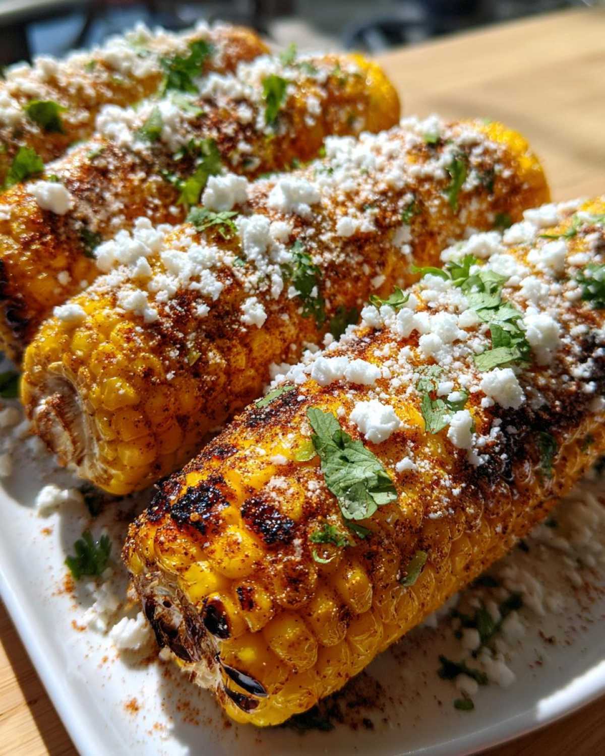 Vegan Mexican street corn - detail 1