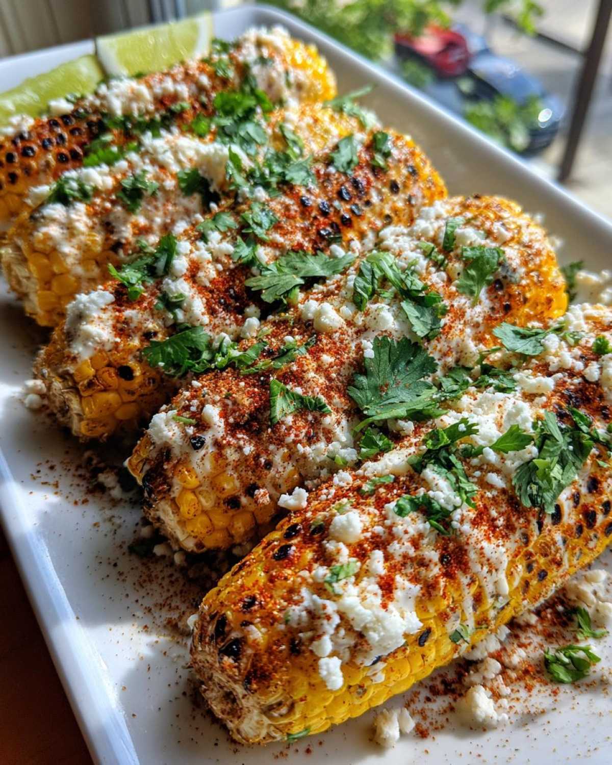 Vegan Mexican street corn - detail 2