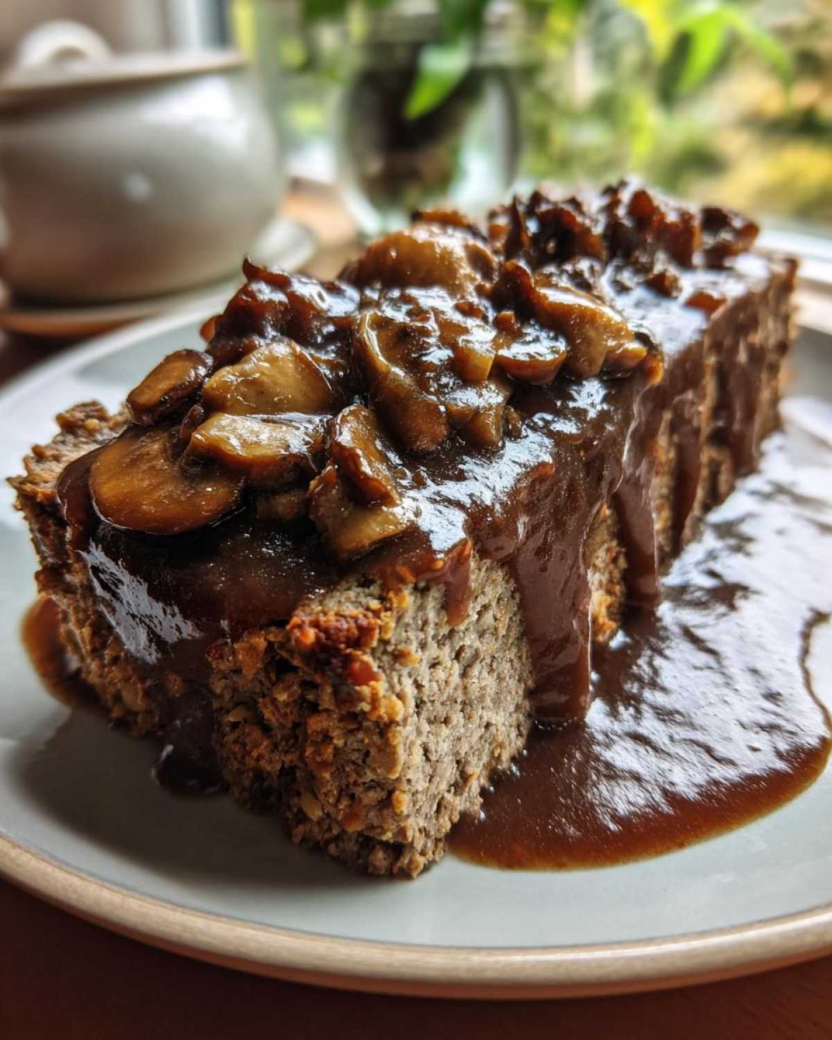 Vegan Nut Roast with Mushroom Gravy - detail 1