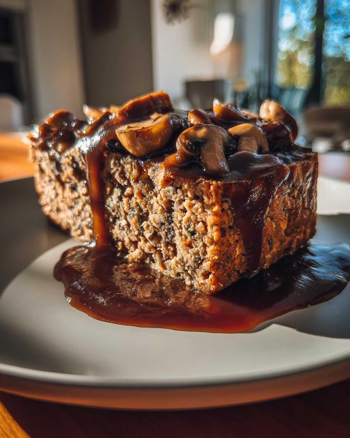 Vegan Nut Roast with Mushroom Gravy - detail 4