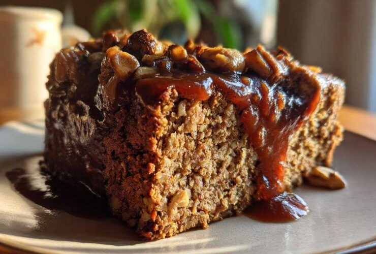 Vegan Nut Roast with Mushroom Gravy