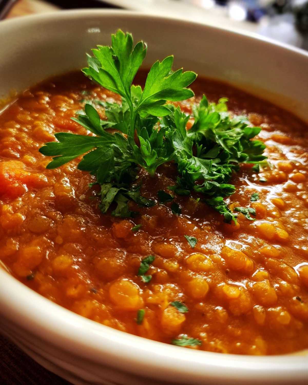 Vegan Spiced Lentil Soup - detail 1