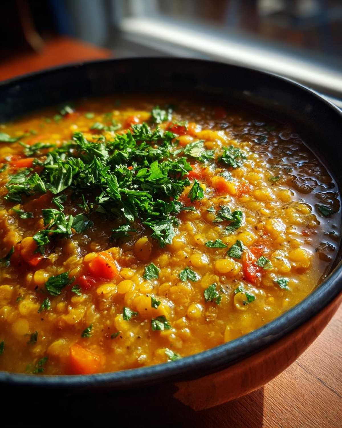Vegan Spiced Lentil Soup - detail 2