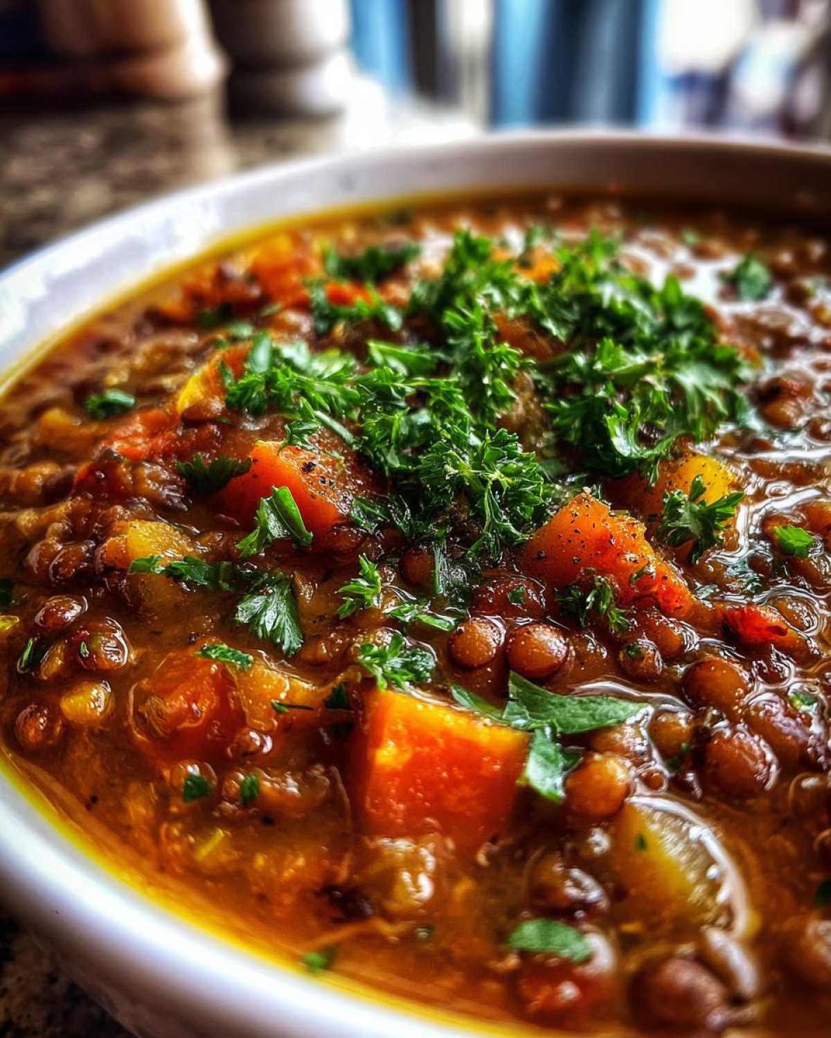 Vegan Spiced Lentil Soup - detail 4
