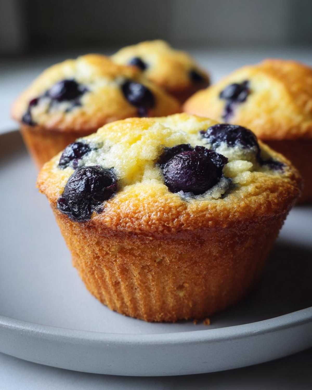 Vegan blueberry muffins - detail 1