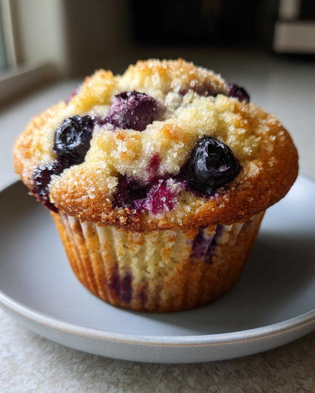 Vegan blueberry muffins - detail 2