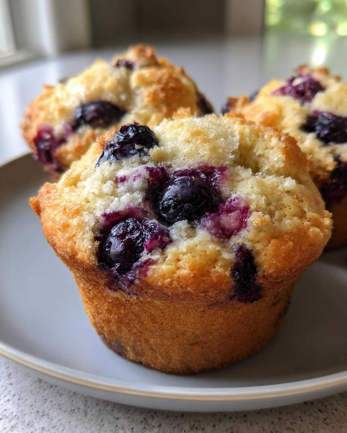 Vegan blueberry muffins - detail 4