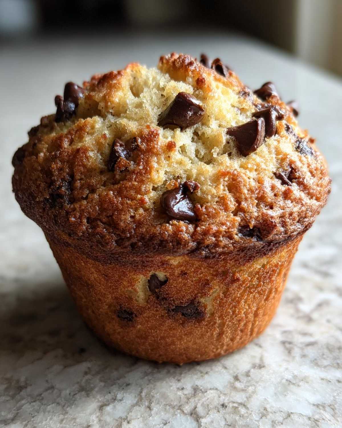 Vegan chocolate chip muffins - detail 3