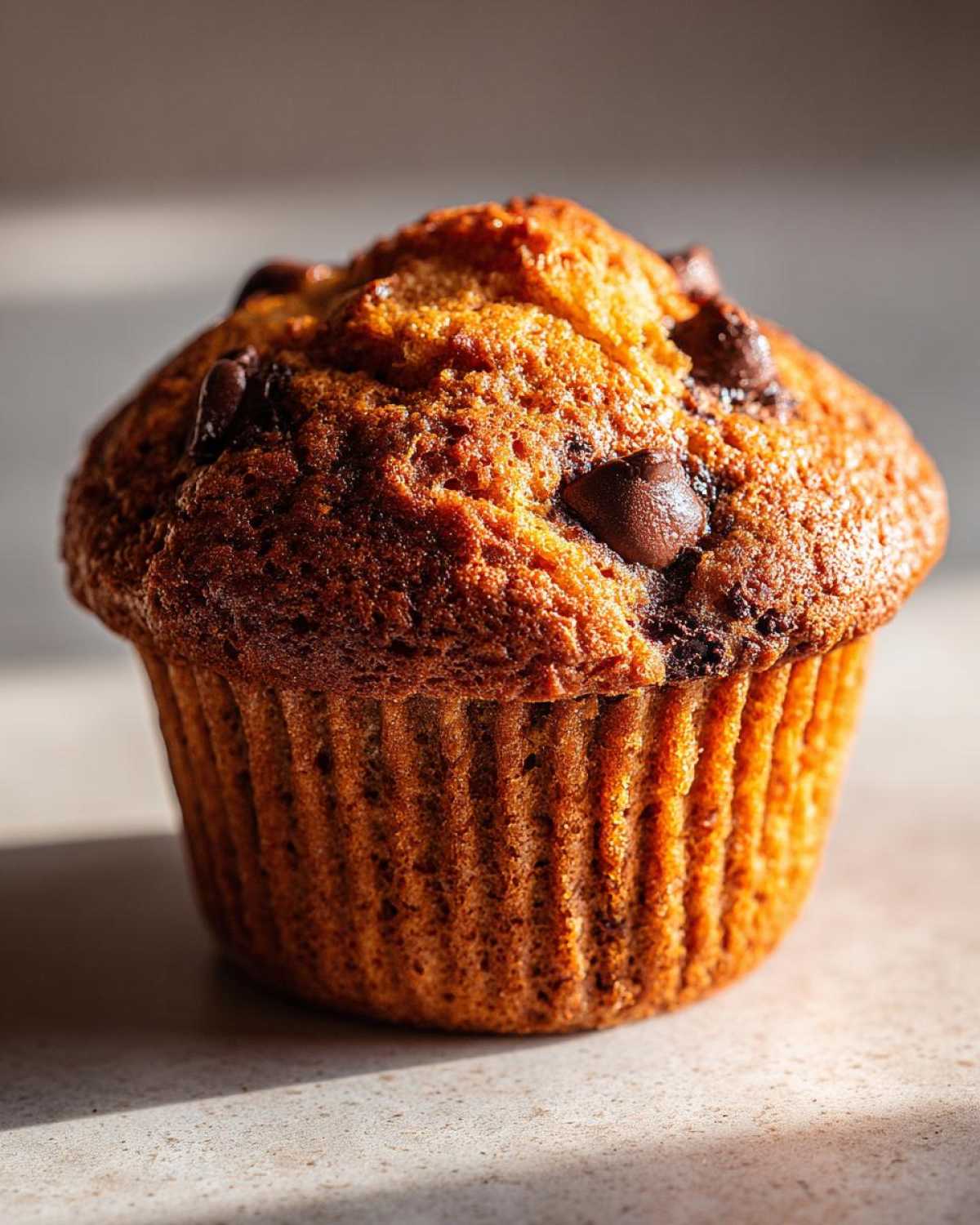Vegan chocolate chip muffins - detail 4