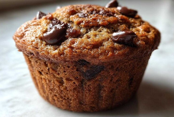 Vegan chocolate chip muffins