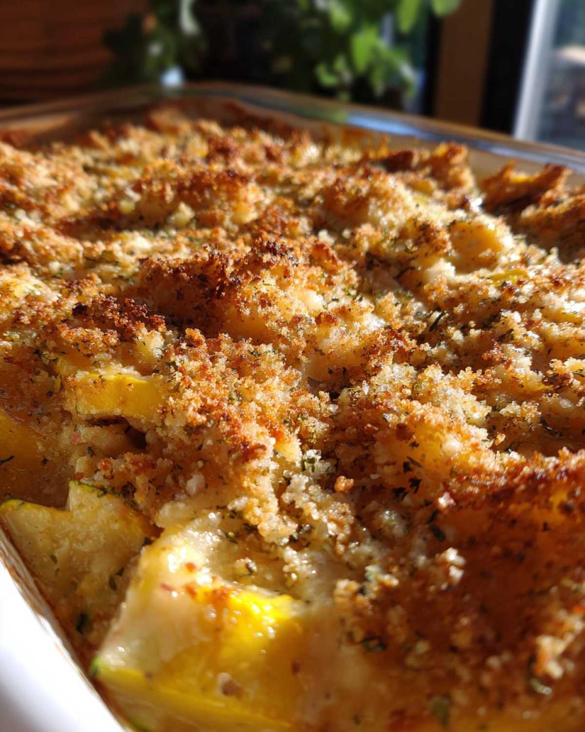Vegan squash casserole - detail 1