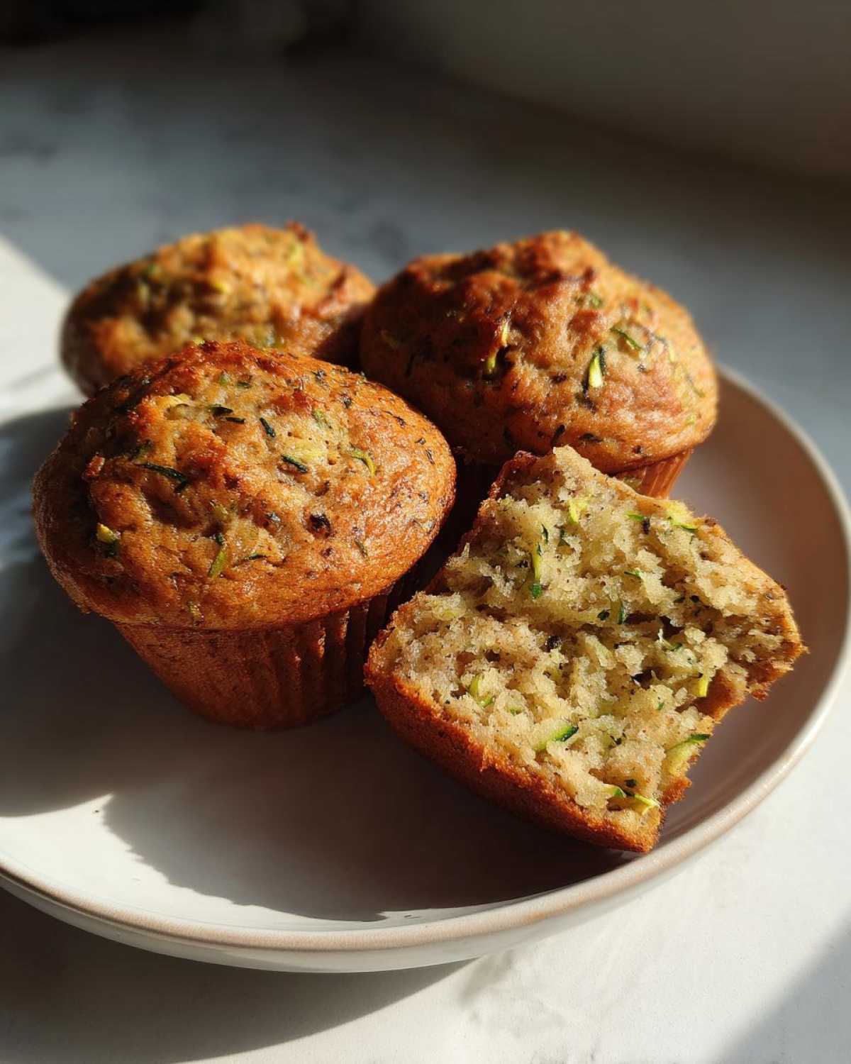 Vegan zucchini muffins - detail 2