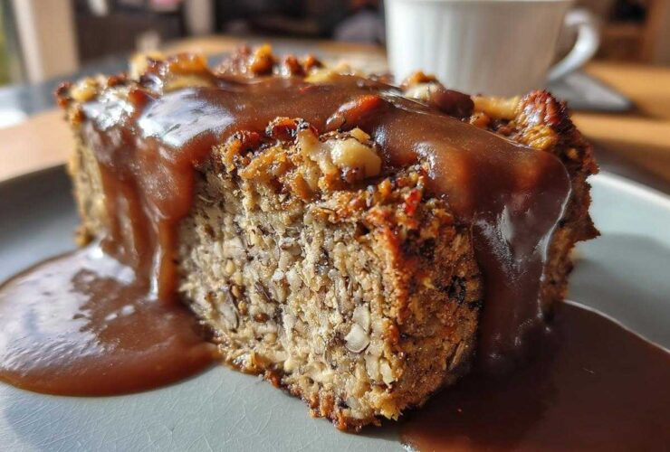 Vegetarian Nut Roast with Mushroom Gravy