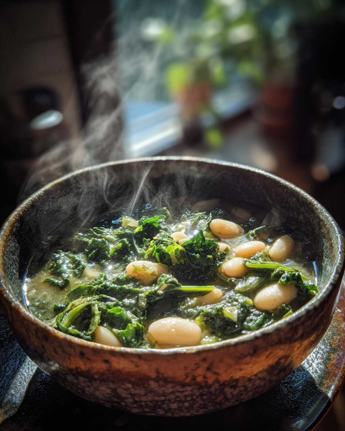 White Bean Kale Winter Soup - detail 3