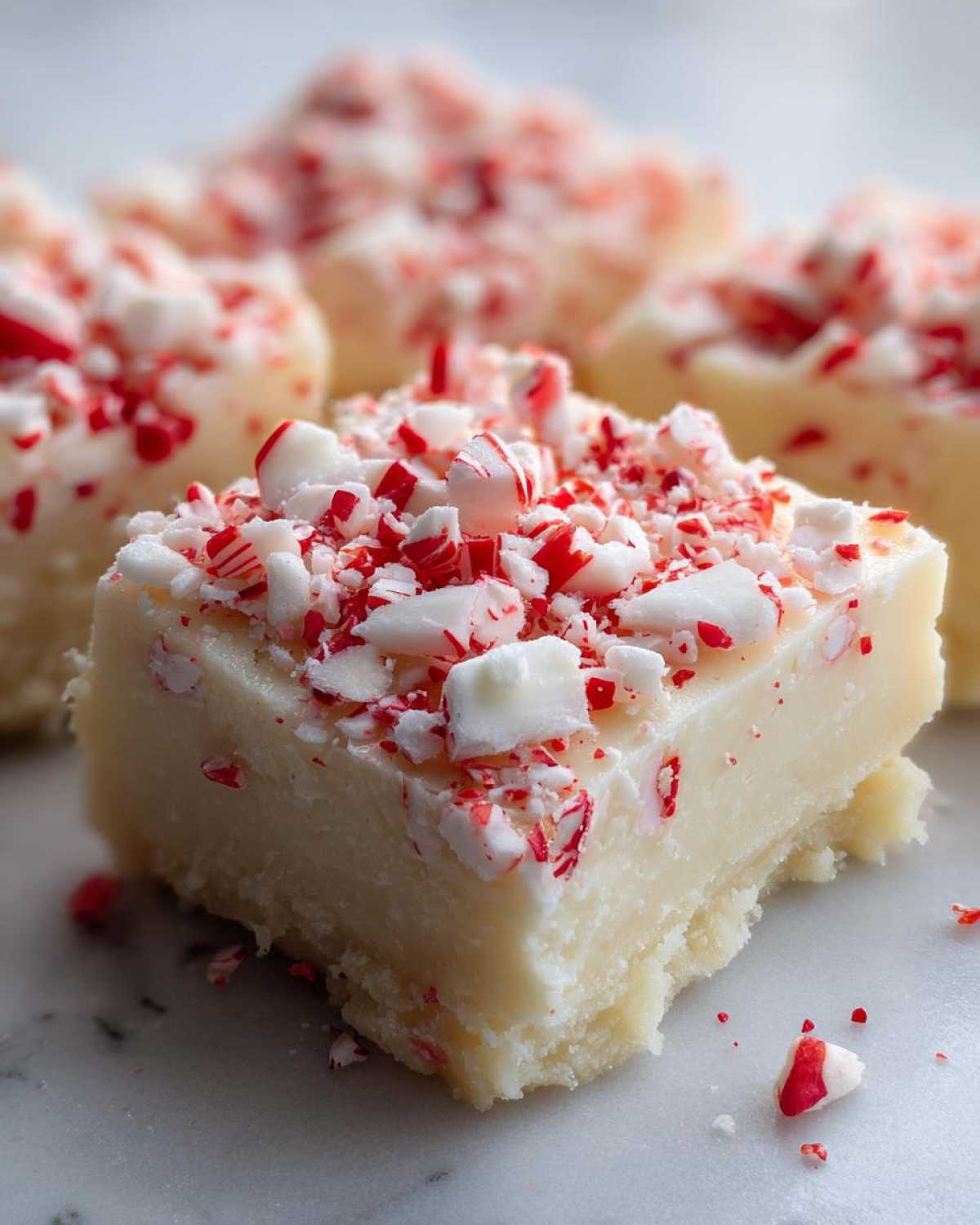 White Chocolate Peppermint Fudge - detail 1