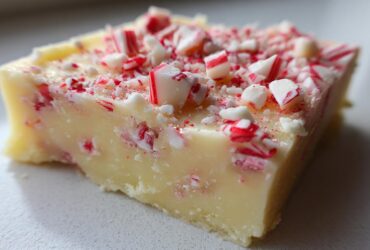 White Chocolate Peppermint Fudge