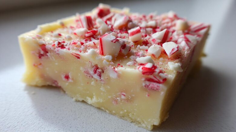 White Chocolate Peppermint Fudge