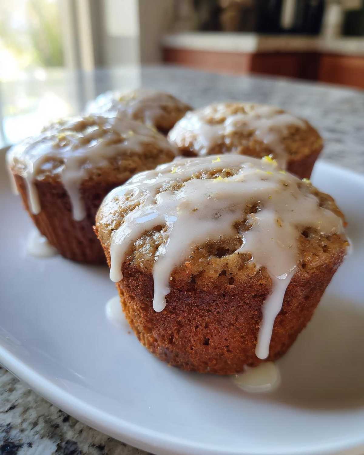 Zucchini Bread Muffins with a Cinnamon Glaze - detail 1
