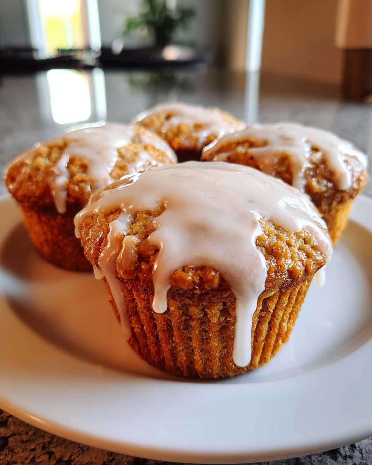 Zucchini Bread Muffins with a Cinnamon Glaze - detail 3