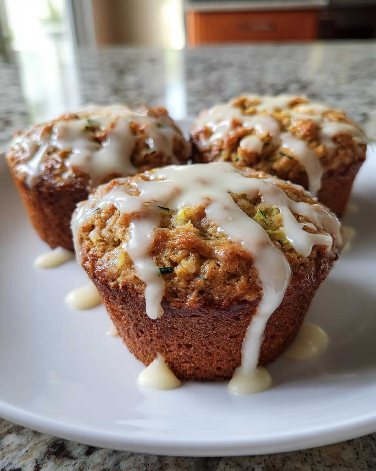 Zucchini Bread Muffins with a Cinnamon Glaze - detail 4