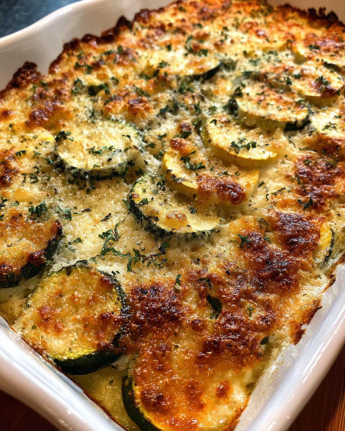 Zucchini squash casserole - detail 1