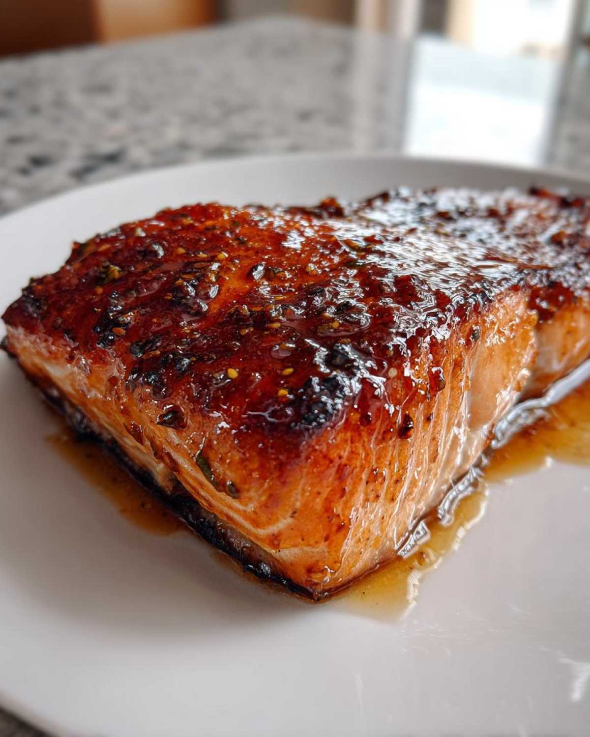 Air Fryer Maple Glazed Salmon - detail 1