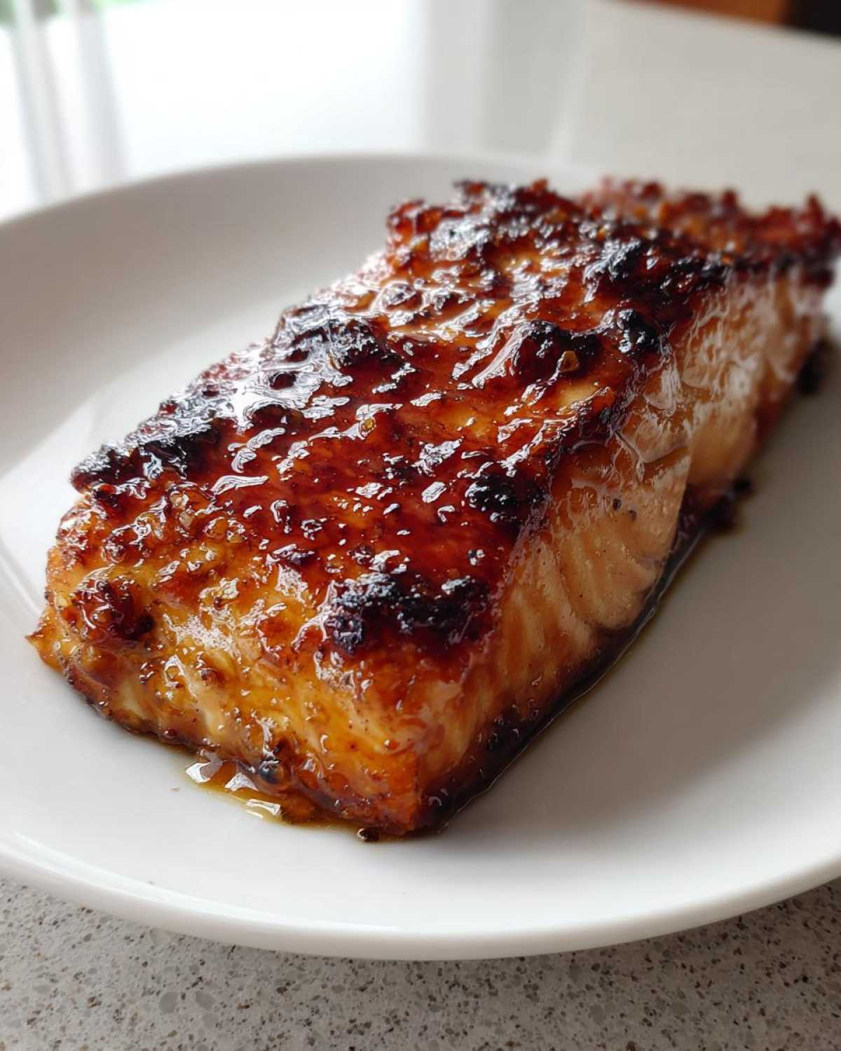 Air Fryer Maple Glazed Salmon - detail 2