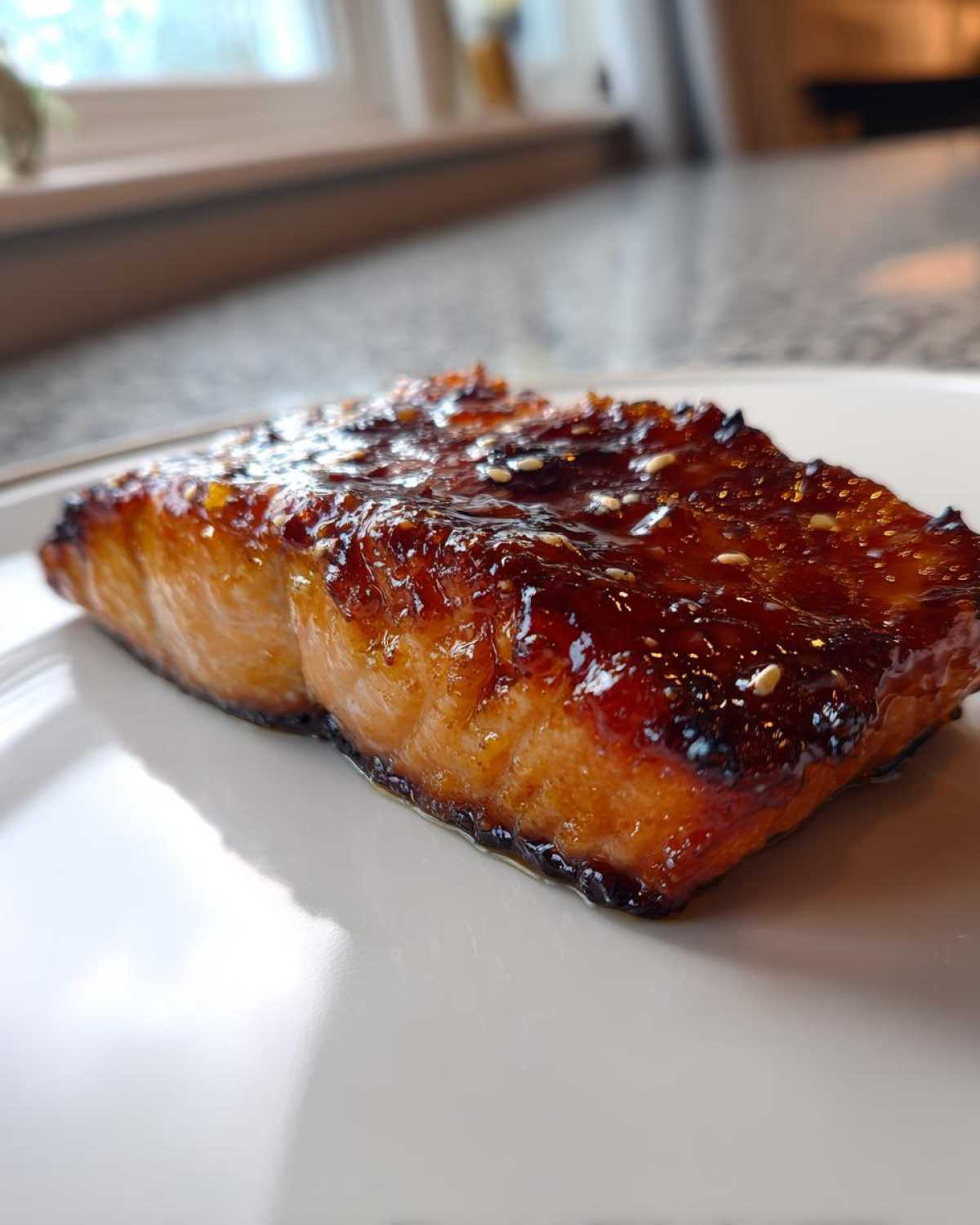 Air Fryer Maple Glazed Salmon - detail 3