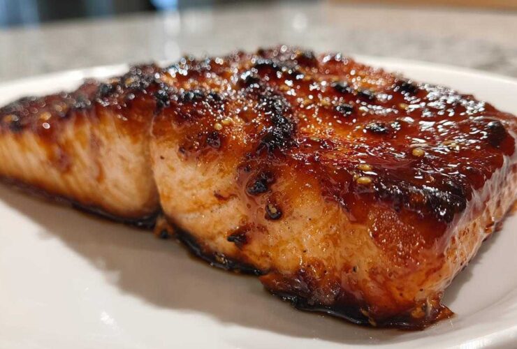 Air Fryer Maple Glazed Salmon