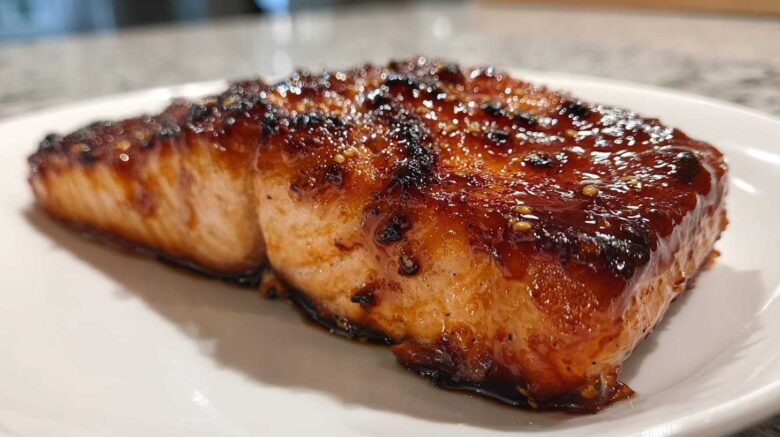 Air Fryer Maple Glazed Salmon