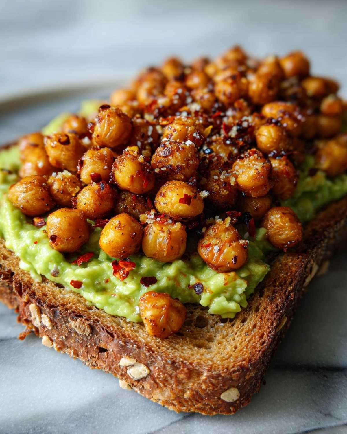 Avocado Toast with Spiced Chickpeas - detail 1